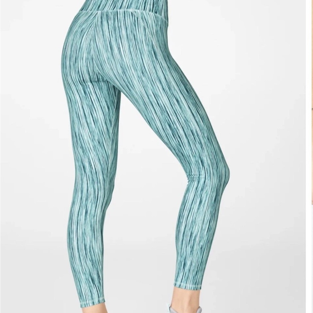 NWOT Fabletics Rush 365 Striped Leggings
